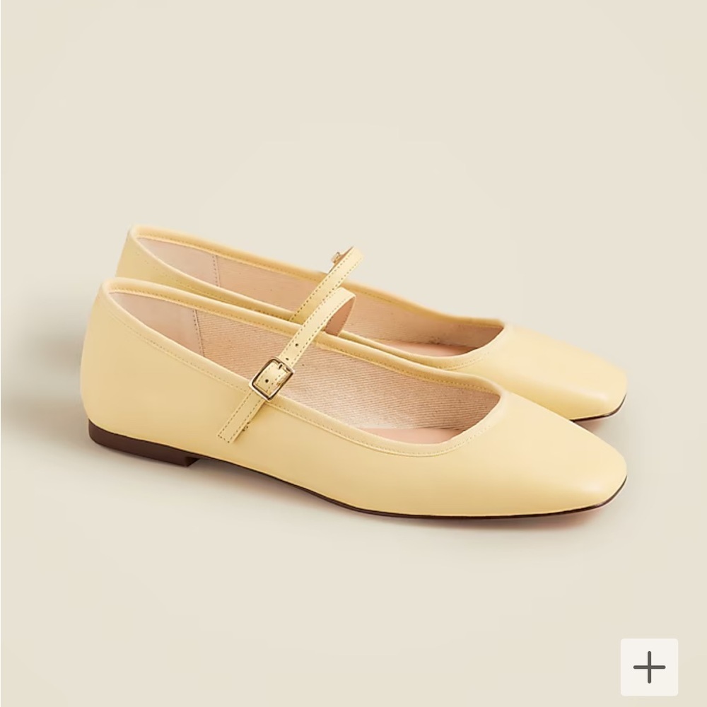 J. Crew Yellow Flats with Strap